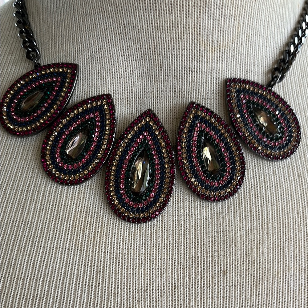 3/15 INC International Concepts Multicolor Teardrop Necklace